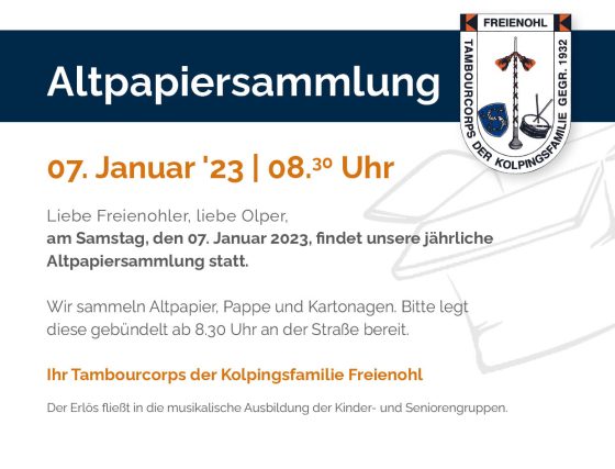 Altpapiersammlung 2023