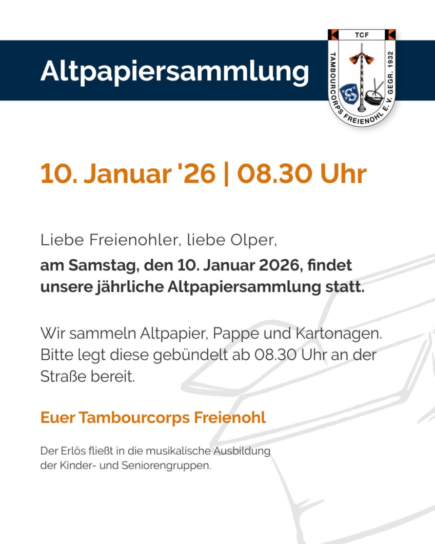 Altpapiersammlung 2026